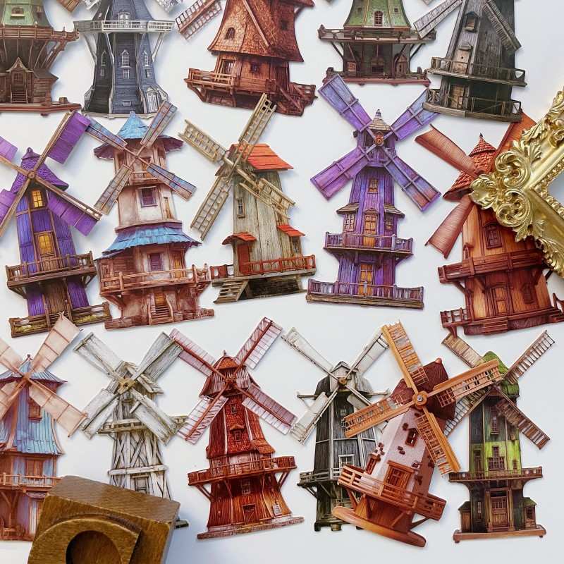 Windmill Sticker 60PCS