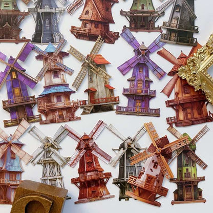 Windmill Sticker 60PCS