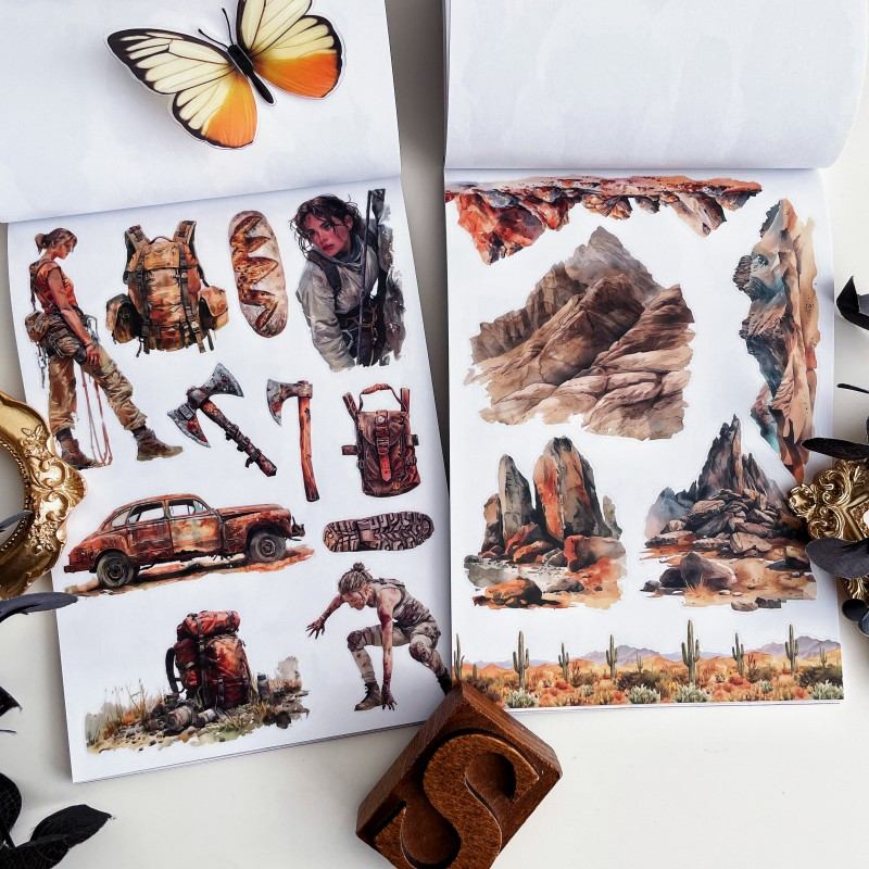 Ruin Fragment Book Sticker Book 24Sheets