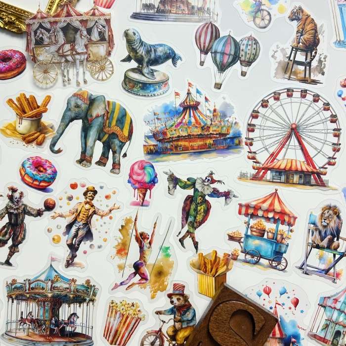 Happy Circus Sticker 60PCS