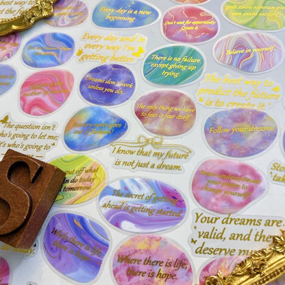 Whispering Foil Sticker 50PCS