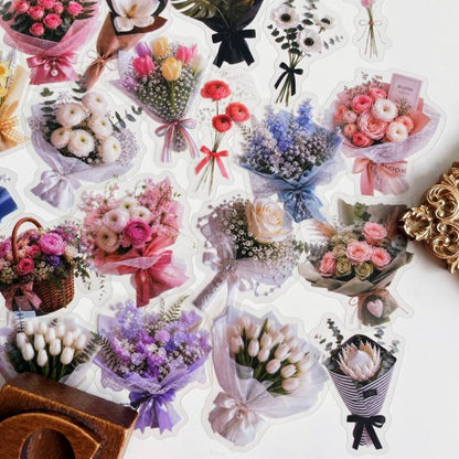 Faux Bloom Sticker 50PCS