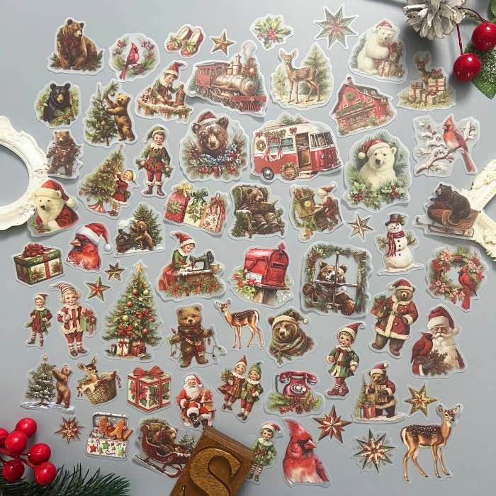 Christmas Bear Traditions Vellum Sticker 62PCS