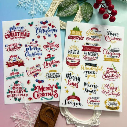 Colorful Christmas Transfer Sticker