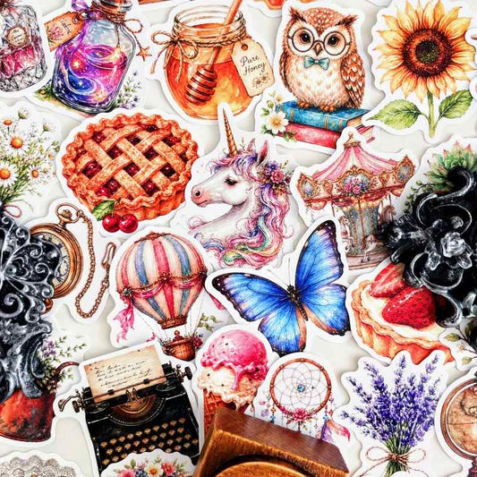 Vintage Trinket Sticker 50PCS