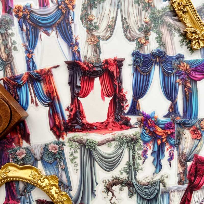 Sheer Curtain Sticker 32PCS