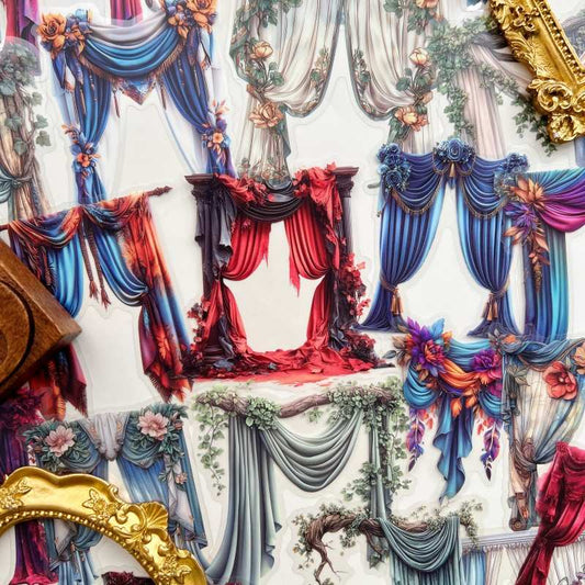 Sheer Curtain Sticker 32PCS