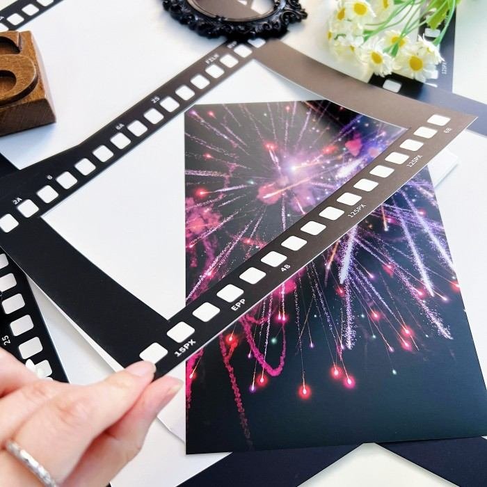 Retro Film Strip Paper Frames 5PCS