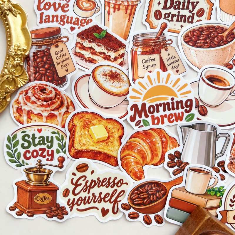 Dessert & Espresso Sticker 50PCS