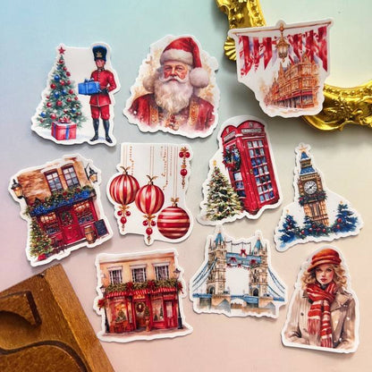 Merry London Christmas Sticker 20PCS