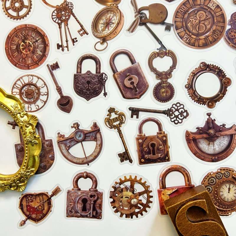 Timeworn Iron Sticker 50PCS