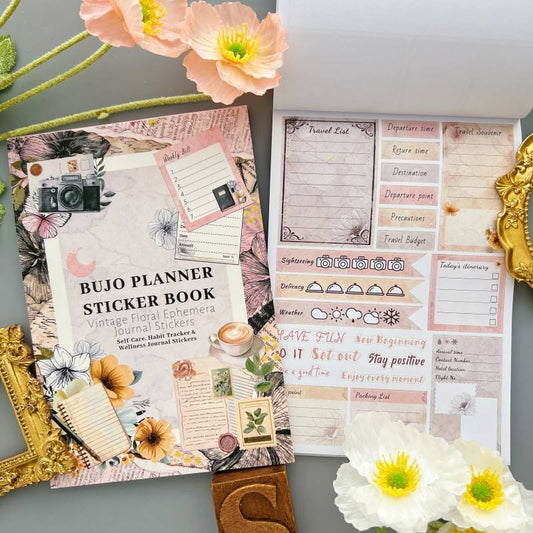 Vintage Floral Sticker Book 24Sheets