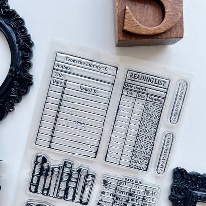 Reading Records Clear Stamp