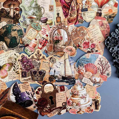 Vintage Mementos Sticker 50PCS
