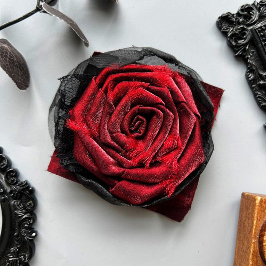Dead Crimson Rose Applique 1PC
