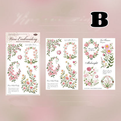 Vine Embroidery Transfer Sticker