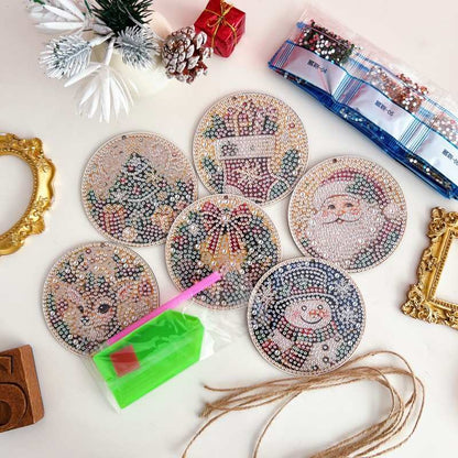DIY Christmas Diamond Art Ornament Kit 6PCS