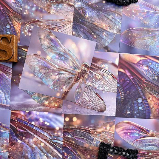 Dragonfly Wings Collage Paper 12Sheets