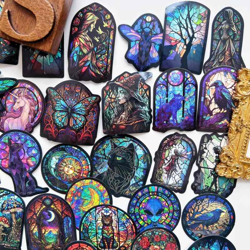 Prism Glass Sticker 50PCS