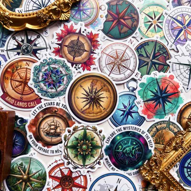 Wander Compass Sticker 50PCS