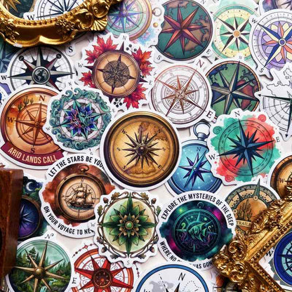 Wander Compass Sticker 50PCS