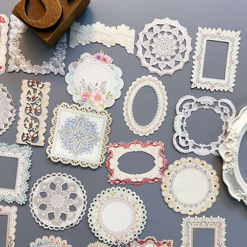 Lace Pattern Sticker 40PCS