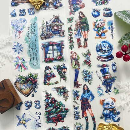 Icy Blue Christmas Tape Set | WUBAO