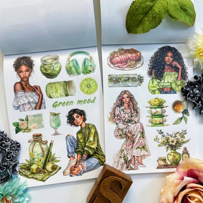 Fresh Green Sticker Book 20Sheets