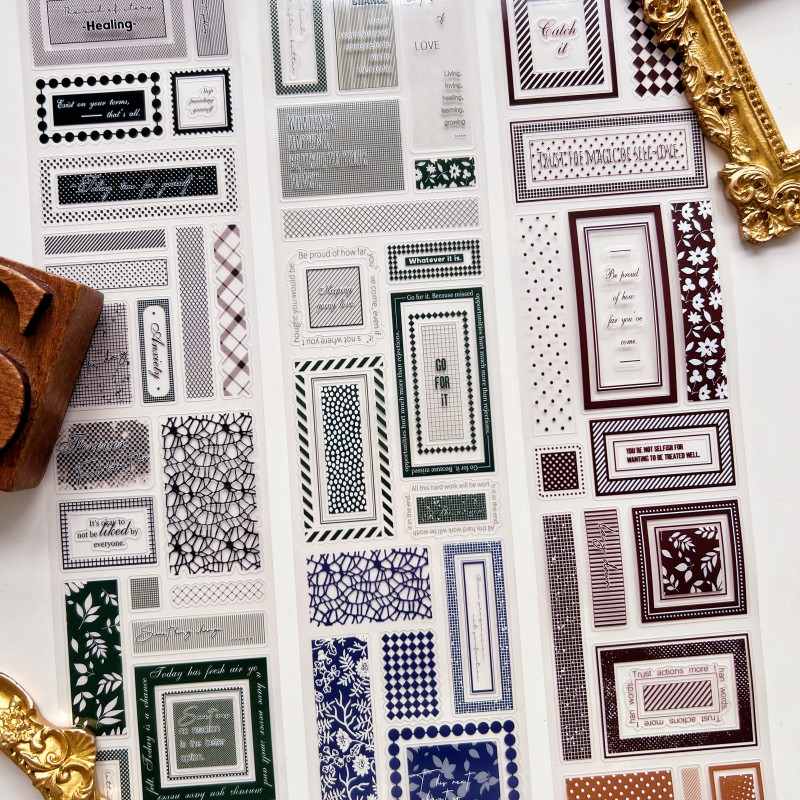 Vintage Label Frames PET Tape | Yier