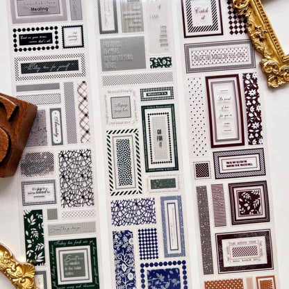 Vintage Label Frames PET Tape | Yier