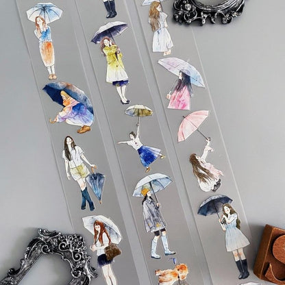 Walking in Rain PET Tape | DingDing