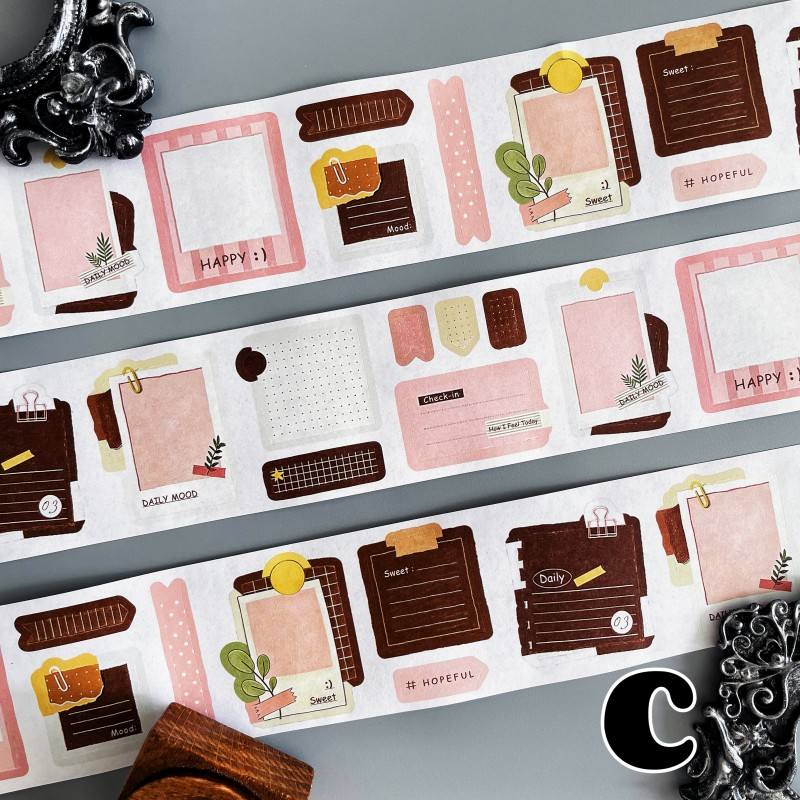 Daily Writing Kraft Paper Sticker Roll