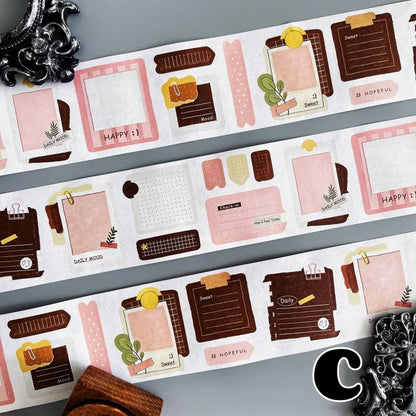 Daily Writing Kraft Paper Sticker Roll