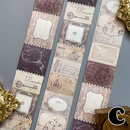 Silent Glow Kraft Paper Sticker Roll