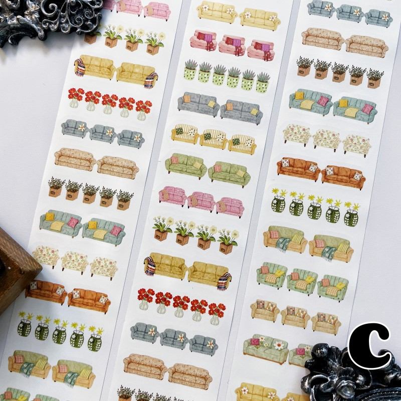 Cat House Times Kraft Paper Sticker Roll