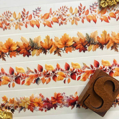 Golden Fall Foliage PET Tape Roll