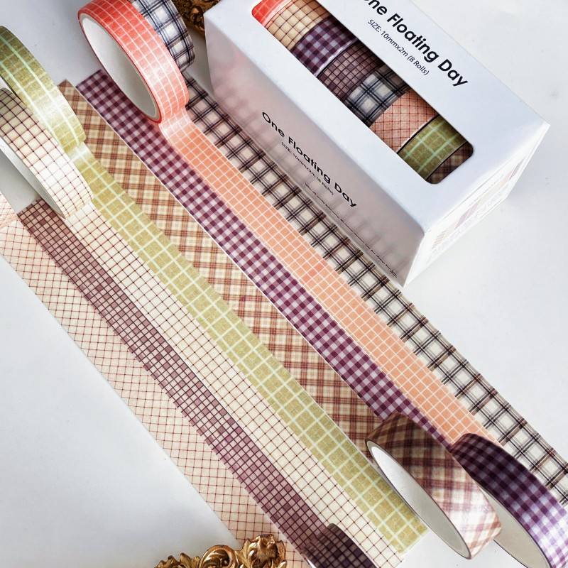 Fall Plaid Washi Tape Set 6 Rolls