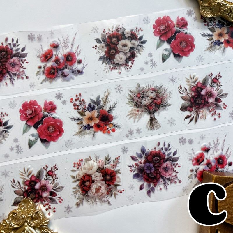 Winter Flower Field PET Tape Roll