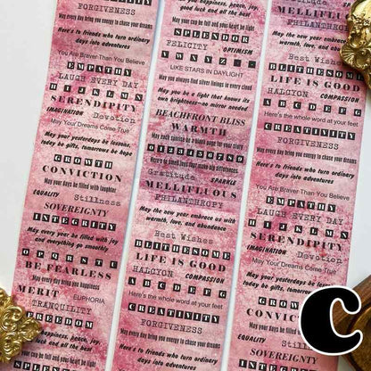 Time's Words Kraft Paper Sticker Roll