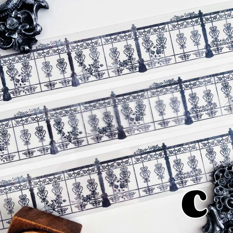Carved Iron Fence PET Tape Roll