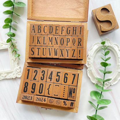 Engraved Time Rubber Stamp Set