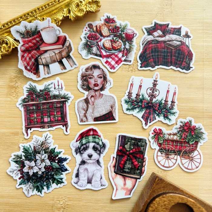 Vintage Holiday Spirit Sticker 20PCS