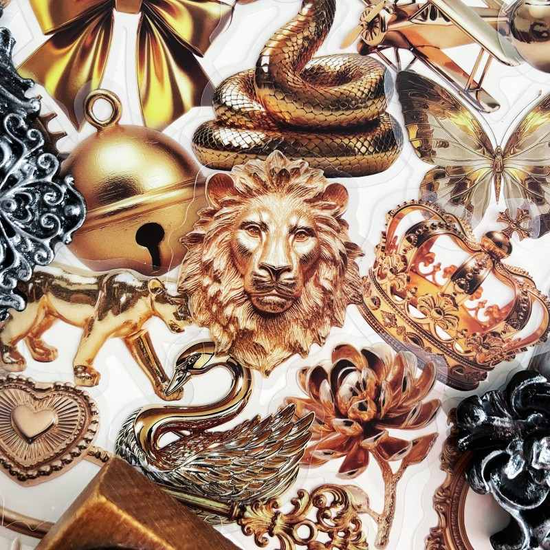 Antique Alloy Sticker 50PCS