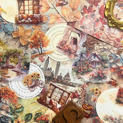 Cozy Fall Mornings Ephemera Mystery Kit 80PCS