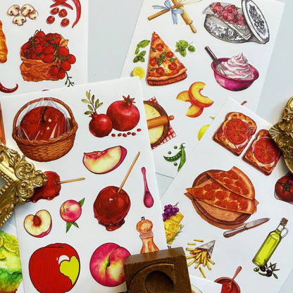 Watercolor Dish Sticker 8Sheets