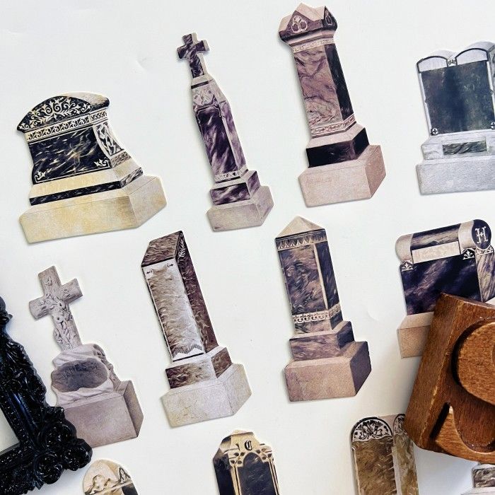Tomb Echo Collage Paper 12PCS