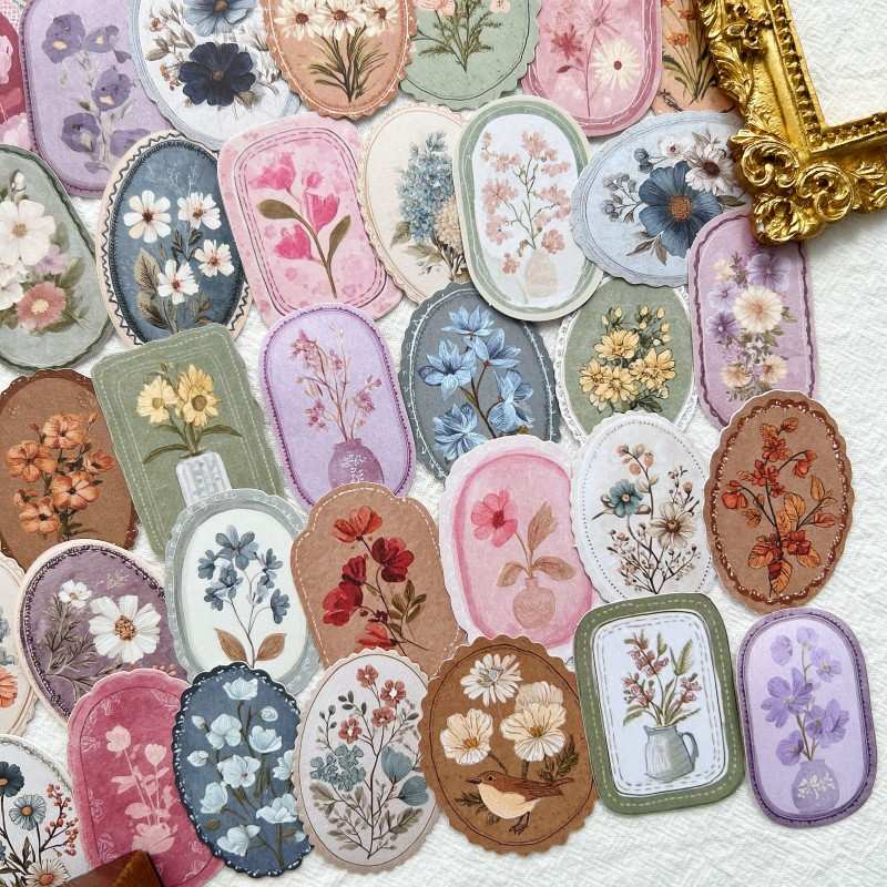 Flower Portraits Sticker 90PCS