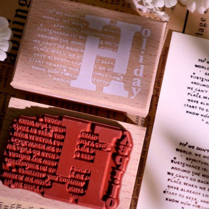 Holiday Time Rubber Stamp