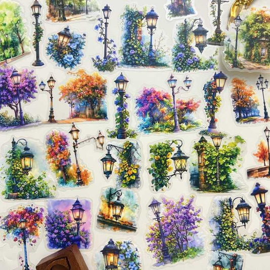 Street Lamps Sticker 60PCS