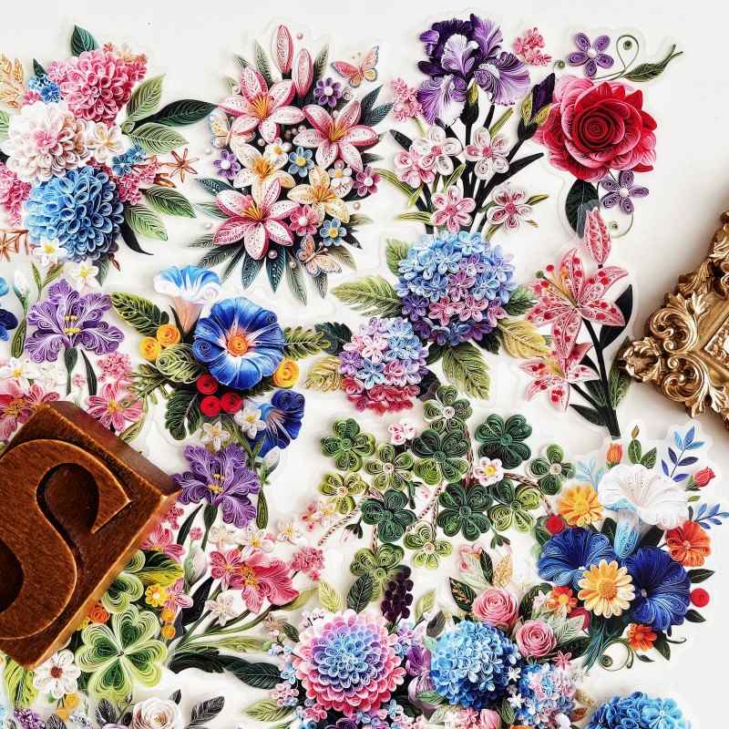 Quilling Art Sticker 60PCS